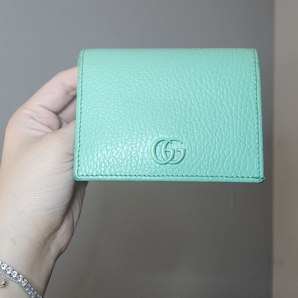 AUTHENTIC GUCCI CC TEAL SUMMER WALLET - Picture 7 of 10